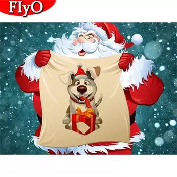 Алмазная картина, полная квадратная Рождественская Новое поступление, Алмазная вышивка, Санта-Клаус, картина со стразами, подарок ручной работы Full Round (20X30CM)