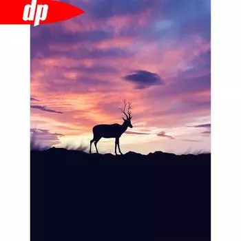 Алмазная картина Полная круглая вышивка животных, коров и облако, мозаика, вышивка крестом 20X30CM