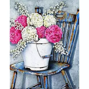 Алмазная картина полная круглая новое поступление цветок 5D алмазная вышивка мозаика стразы 20X30CM