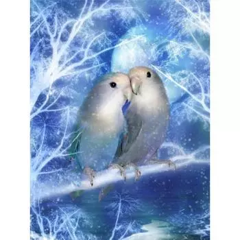 Алмазная картина Снег Два Орла Полная круглая алмазная вышивка крестом Стразы Мозаика Декор 20X30CM