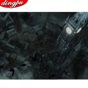 Алмазная картина вышивка крестом полный круглый горный хрусталь мозаика вышивка пейзаж алмазный художественный комплект 20X30CM