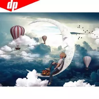 Алмазная картина Живописная алмазная вышивка для детей Алмазная мозаика Пейзаж Стразы Картины 20X30
