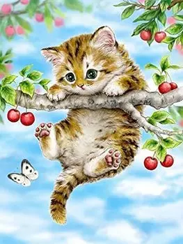 Алмазное искусство милый кот мозаичное искусство алмазная живопись алмазная живопись 5D ручная работа милое стильное художественное оформление украшение DIY набор для творчества (30смx40см) (Тип)