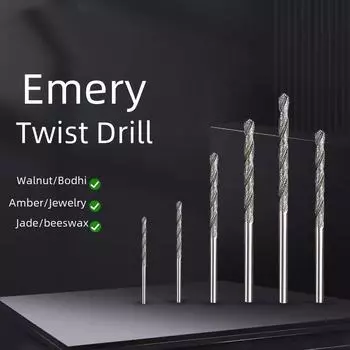 Алмазное спиральное сверло для нефрита, пчелиного воска, хрусталя, янтарных бусин и игл для пробивки отверстий Diamond twist drill 0.8mm