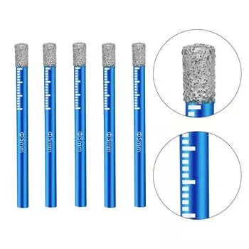 Алмазное сверло для электроинструмента с круглым хвостовиком 5 мм, аксессуары