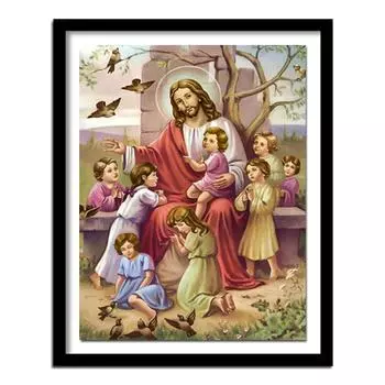 Алмазные картины Рождение Иисуса Христа Рождественские алмазные картины Рукоделие Религиозное ремесло с бриллиантами 20X30CM