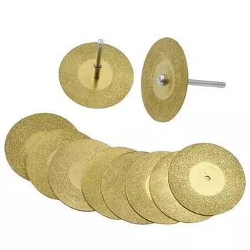 Алмазные режущие диски с титановым покрытием для стекла, плитки, мобильных экранов и многого другого 60mm (1 piece + 1 rod) single piece