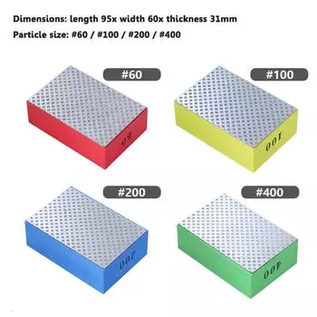 Алмазные ручные полировальные диски 95x60 мм для плитки, стекла, абразивного шлифовального блока, камня, мрамора, керамики, абразивного шлифовального диска