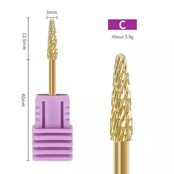 Алмазные сверла для ногтей 3/32 дюйма, маникюрные сверла, фрезы для кутикулы, наконечник пламени, аксессуары для ногтей, инструменты для удаления омертвевшей кожи