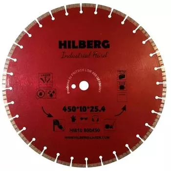 Алмазный диск Hilberg 450 25 4 Industrial Hard Hi810