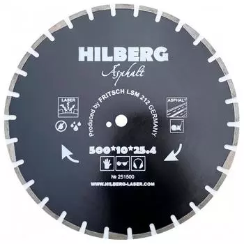 Алмазный диск Hilberg 500x25 4 Твердые материалы Лазерный асфальт Hm311