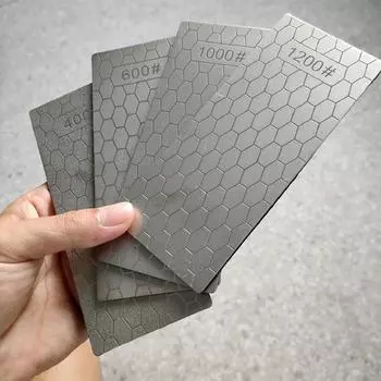 Алмазный камень для заточки ножей 400 # 600 # 1000 # 1200 # Точилка для ножей Ультратонкий сотовый точильный камень точильный камень 400#