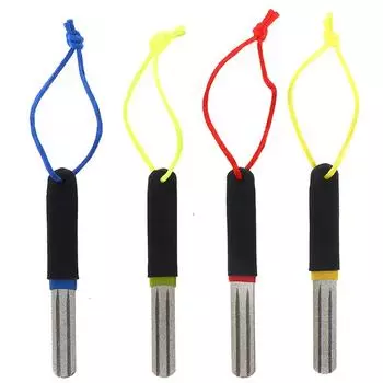 Алмазный камень точилка для рыболовных крючков инструмент для заточки крючков двухсторонний зелёный