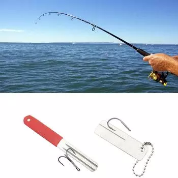 Алмазный камень точилка для рыболовных крючков инструмент для заточки крючков двухсторонний жернов для крючков брелок для рыболовных крючков карманный EDC