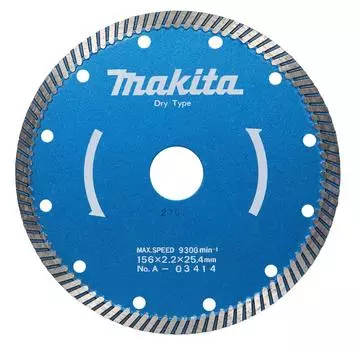 Алмазный круг Makita, внешний диаметр 156 мм, волновой тип A-03414