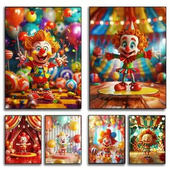 Алмазный рисунок мультфильм красочный Джокер полный круглый квадратный мозаичный ювелирный крест вышитый шар 5dDDiy украшение для дома Full Round 20x30CM