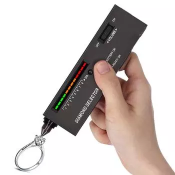 Алмазный тестер, ручка, высокоточный детектор алмазов, детектор драгоценных камней, инструмент для тестирования ювелирных изделий с футляром чёрный