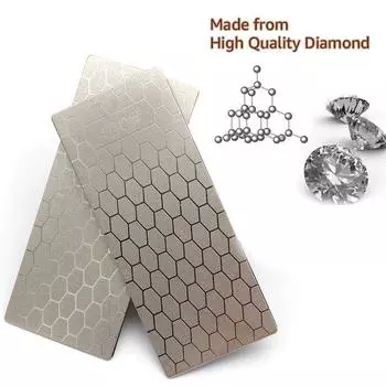 Алмазный точильный камень для заточки ножей 150*63 мм, ультратонкий точильный камень с ячеистой поверхностью, кухонный шлифовальный инструмент ship within 24hours белый