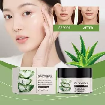 Алоэ Амино Отшелушивающий Скраб, Мягкая И Нежная Кожа Увлажняет И Увлажняет