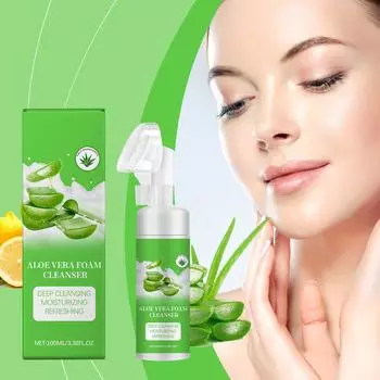 Алоэ Пенящееся очищающее средство для лица Увлажняющее Мягкое Очищение Поры Освежающее Очищение 100 мл One Size