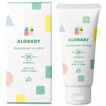 Alobaby Водостойкий солнцезащитный крем с УФ-защитой 60 г SPF35 Органический для младенцев и детей PA+++ Без добавок