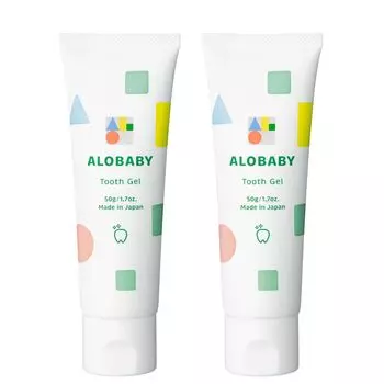 Alobaby Зубная паста-гель 50 г 2 флакона Зубная паста со вкусом апельсина Зубная паста без фтора Детская Органическая