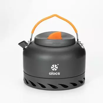 Alocs 1.4L Portable Ultralight Aluminium Camping Kettle Outdoor Coffee Pot Outdoor Travel Camping Tea Kettle 1.4L темно серый