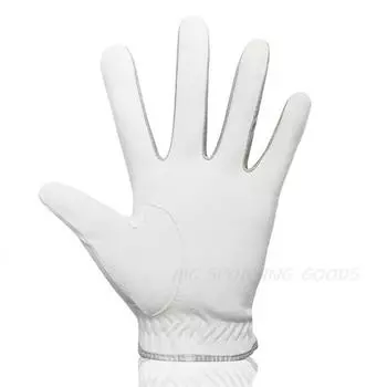 Alocs 1pc Men s Golf Glove Micro Soft Fabric Breathable Golf Gloves With Magnetic Marker Replaceable White Glove Size 22-S белый