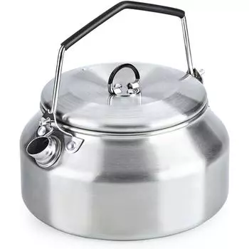 Alocs Camping Kettle Outdoor Campfire Camp Kettle, 1L Stainless Steel camping tea kettle Coffee Pot, Portable Lightweight Teapot 1385 чёрный