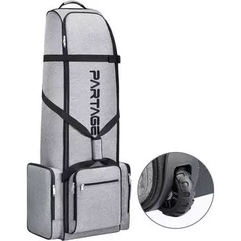 Alocs Дорожная сумка для гольфа на колесах, дорожный кейс для гольфа для авиакомпаний - черный 1475 чёрный