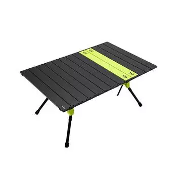 ALOCS Открытый складной кемпинговый стол стол алюминиевый сплав компактный с сумкой для переноски для барбекю пикник 90*60*55mm зелёный