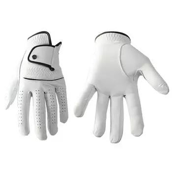 Alocs Sheepskin Men s Sports Golf Glove White Golf Accessories Soft Leather Golfing Glove Golfer 23 белый