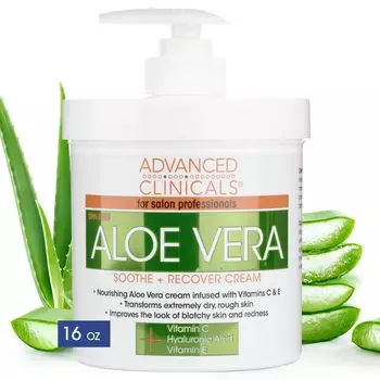 Aloe Vera Sude Recover 454 г напрямую от [Advanced Clinicals] + крем, (отправлено за границу)