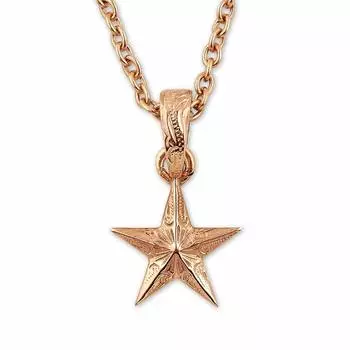 Aloha lokahi Hawaiian Jewelry Necklace Surgical Stainless Steel Star Scroll Rose Gold Azuki Chain Steel Width 40cm (Aloha Lokahi) (Stainless 2mm)