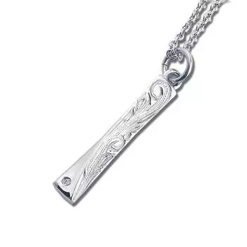 Aloha lokahi Hawaiian Jewelry Necklace Surgical Stainless Steel Twist Stick Twist Stainless Silver Azuki Chain Steel Width 45cm (Aloha Lokahi)
