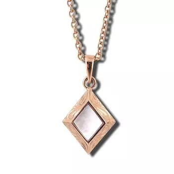 Aloha lokahi Hawaiian Jewelry Necklace Surgical Stainless Steel Pair Necklace Shell with Rose Gold Azuki Chain Steel Width 40cm (Aloha Lokahi)