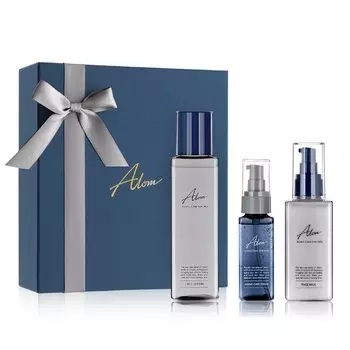 Alom Подарочный набор Лосьон 150 мл Сыворотка для ухода за кожей лица 48 мл Молочко для лица (Лицо + + 100мл)