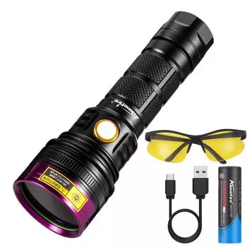 Alonefire SV18 12 Вт ультрафиолетовый черный свет длина волны 365 нм мощный УФ светодиодный свет USB аккумуляторная лампа Anisaki лампа для дерева инспекция мочи домашних животных