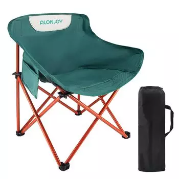 ALONJOY легкий складной стул для кемпинга, рыбалки, легко раскладывается и складывается. В комплекте 2 сумки для хранения. Стул, стул, балкон, сад,