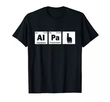 Alpaca Chemical Periodic Table Llama Enthusiast Alpaca Element T-Shirt