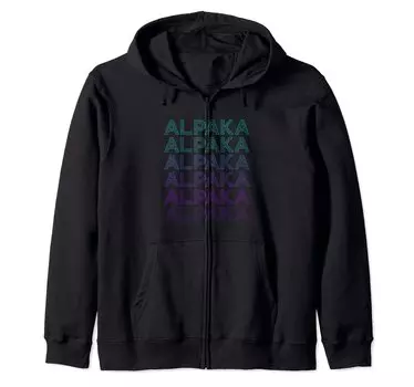 Alpaca Llama Retro Zip Parka