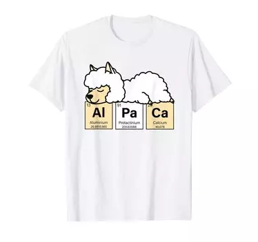 Alpaca Periodic Table of Elements Llama Paco Hakaya Alpaca T-shirt