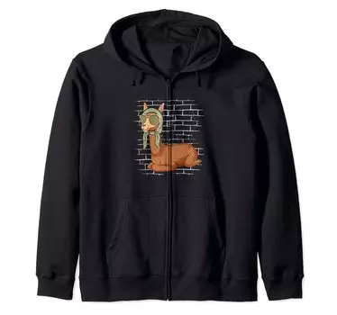 Alpaca Sunglasses Scarf Llama Animal Farm Farmer Alpaca Zip Parka -