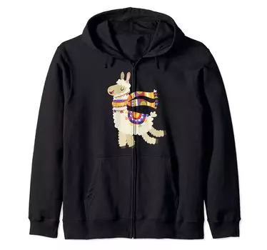 alpacarama подарочная толстовка с капюшоном на молнии