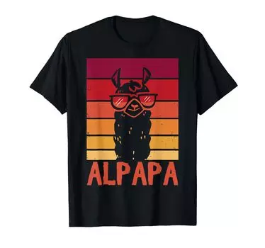 Alpapa Alpaka Lama Fan Lover Baked Dad Dad, T-Shirt