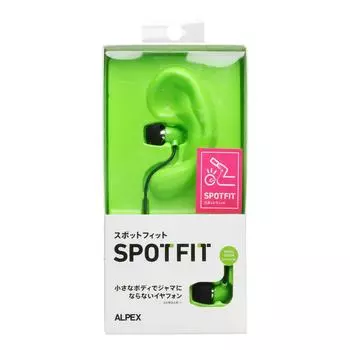 ALPEX canal type earphones 336 pastel green AHP-336PG