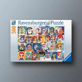 Alphabet Face 500 Piece Ravensburger Jigsaw Puzzle, popular Korean board game
