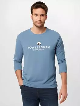 Футболка с длинными рукавами и узором Alphabet Peak, мужская, из чистого хлопка, свитшот с круглым вырезом больших размеров S