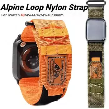 Alpine Loop для Apple Watch Ultra Band 49 мм, 44 мм, 45 мм, 40 мм, 41 мм, 44 мм, нейлоновый браслет Correa IWatch Series 8, 9, 7 SE, 6, 5, 3, 2, ремешок