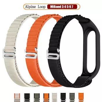 Alpine Loop для Xiaomi Mi Band 8 7 6 5 4 3 ремешок на запястье аксессуары для умных часов спортивный нейлоновый сменный браслет для Mi Band 8 ремешок